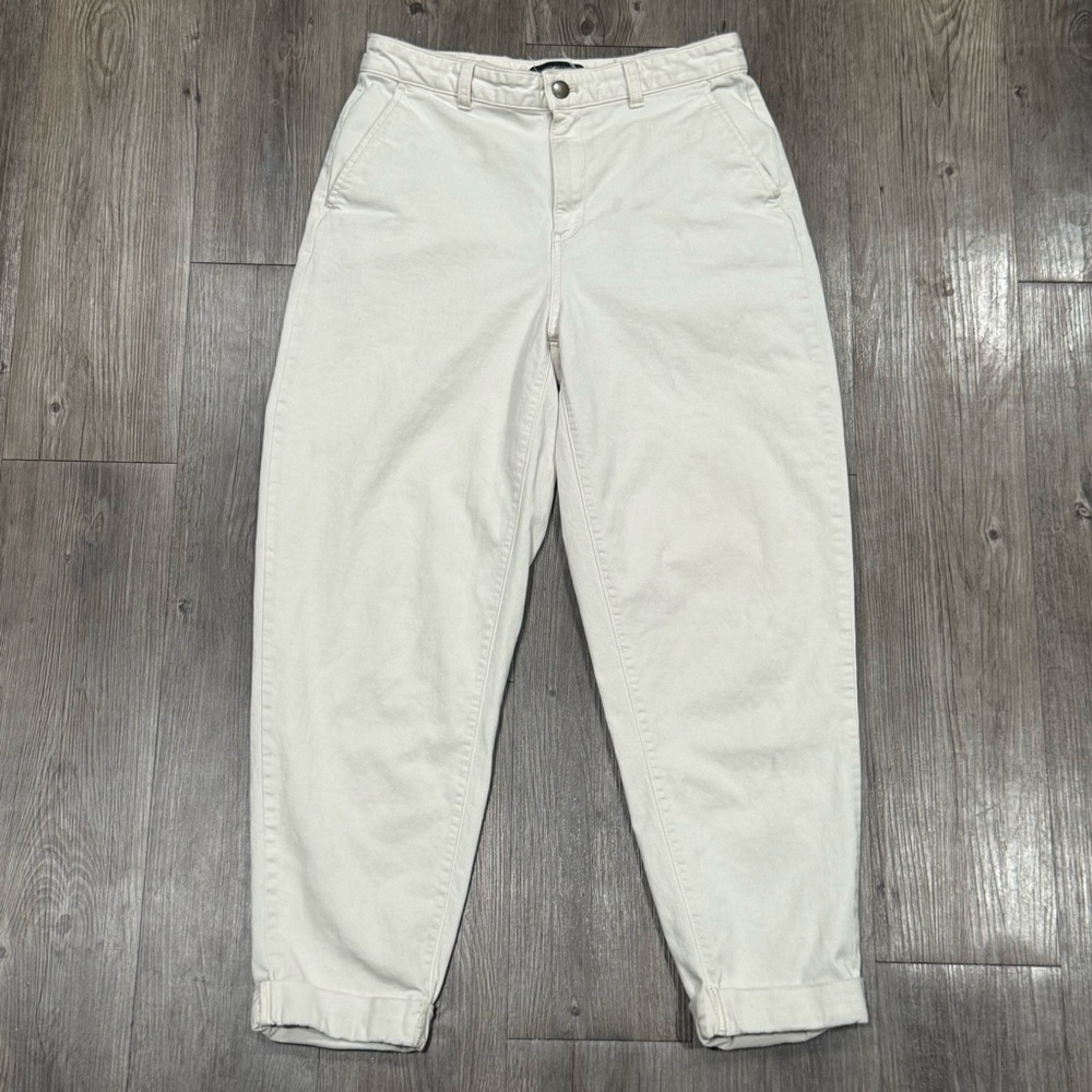 Banana Republic Cream Barrel Pants Size 6